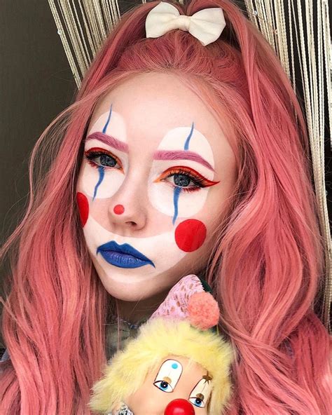 cute but scary clown makeup